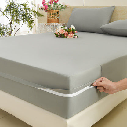 🛏️✨ Matratzenschoner mit Reißverschluss & atmungsaktivem Material – schützt vor Flüssigkeiten, Milben & Allergenen – maschinenwaschbar & langlebig