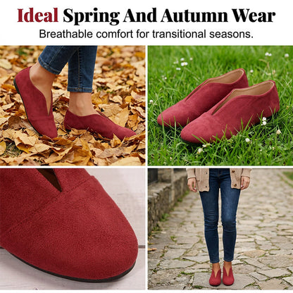 👟 Damen V-Cut flache Schuhe – bequem, leicht & vielseitig – perfekt für Alltag, Reisen & Freizeit – mit atmungsaktivem Material & rutschfester Sohle