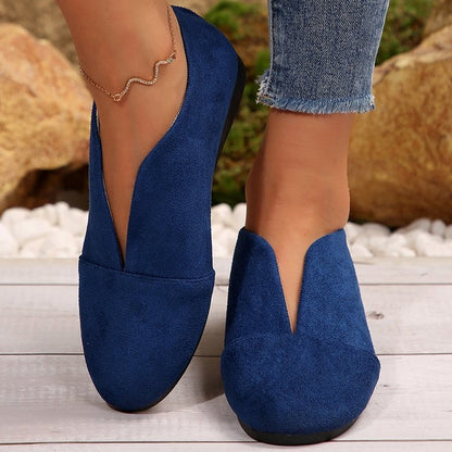👟 Damen V-Cut flache Schuhe – bequem, leicht & vielseitig – perfekt für Alltag, Reisen & Freizeit – mit atmungsaktivem Material & rutschfester Sohle