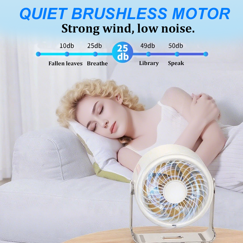 🌀 Mini-Tischventilator mit 100 Geschwindigkeiten und Digitalanzeige – kompakt, leistungsstark & individuell einstellbar – perfekt für Büro, Schlafzimmer & unterwegs