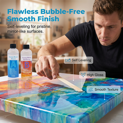 💎 Kristallklares Epoxyharz Kit – glasklar, langlebig & vielseitig – perfekt für Gieß-, Beschichtungs- & Bastelprojekte – ideal für DIY, Kunst & Handwerk