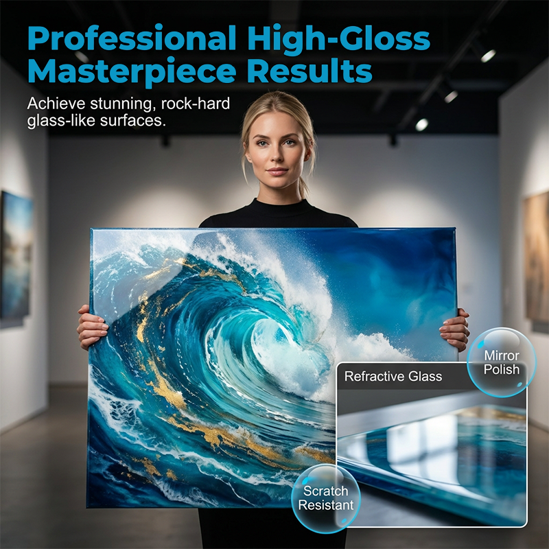 💎 Kristallklares Epoxyharz Kit – glasklar, langlebig & vielseitig – perfekt für Gieß-, Beschichtungs- & Bastelprojekte – ideal für DIY, Kunst & Handwerk