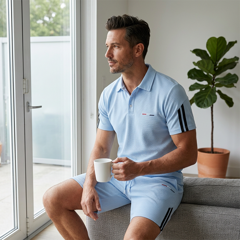 👕 50% RABATT! ☀️ 2-teiliges Freizeit-Set für Herren – Kurzarm-Oberteil & Shorts – Atmungsaktiv, bequem & vielseitig – perfekt für Alltag, Sport oder Reisen – lässiger Sommer-Look mit hohem Tragekomfort 🩳✨