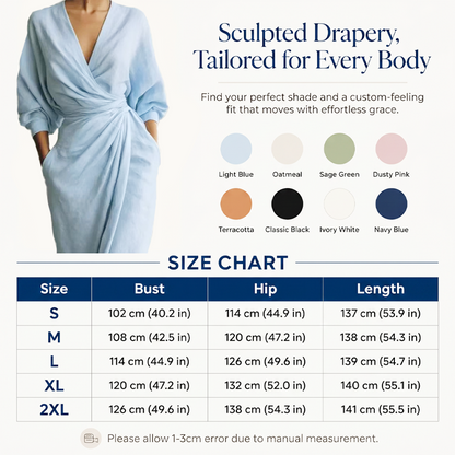 🏃‍♀️ Es wird im Akkord weggeschnappt – zögern Sie nicht! Elegantes Maxikleid mit V-Ausschnitt und Wickeloptik für Damen