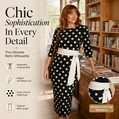 👗🌸 Elegantes Retro-Polka-Kleid – zeitlos und feminin
