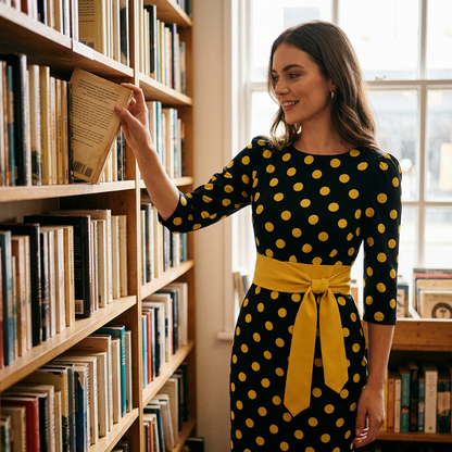 👗🌸 Elegantes Retro-Polka-Kleid – zeitlos und feminin