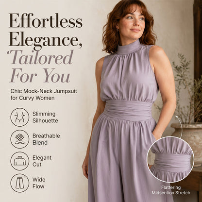 ✨Ärmelloser, weit geschnittener Jumpsuit mit Neckholder
