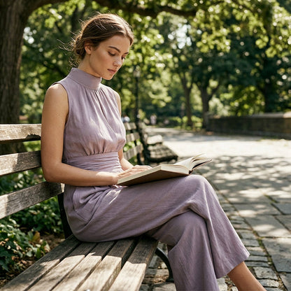 ✨Ärmelloser, weit geschnittener Jumpsuit mit Neckholder