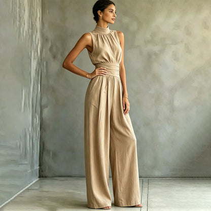 ✨Ärmelloser, weit geschnittener Jumpsuit mit Neckholder