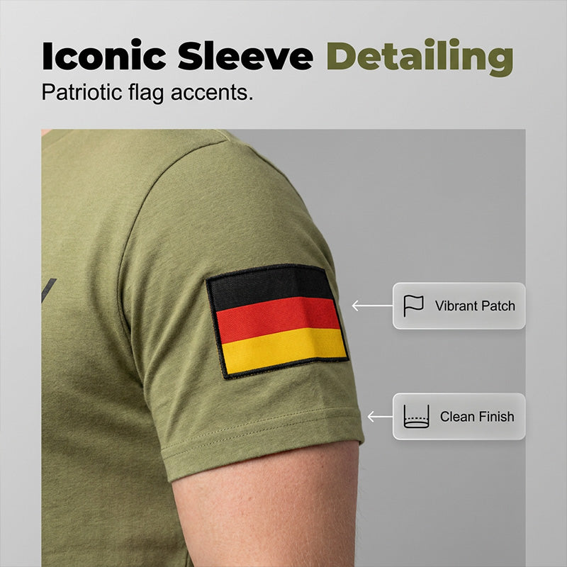 Herren Camouflage Patchwork Rundhals-T-Shirt