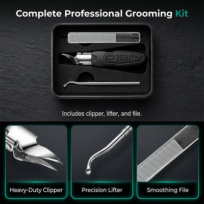 💅 Professional 3-in-1 Pedicure Clipper Set – 3-in-1-Design für präzise Fußpflege – scharfe Klingen, rutschfester Griff & praktische Aufbewahrung – ideal für Zuhause & unterwegs