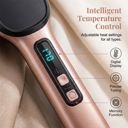 Negative Ion 2-in-1 Hair Straightener Brush