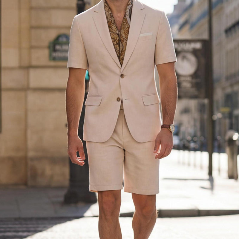 👔🩳 Kurzarm-Blazer-Shorts-Set – vielseitig und bequem🔥Kostenloser Versand🔥