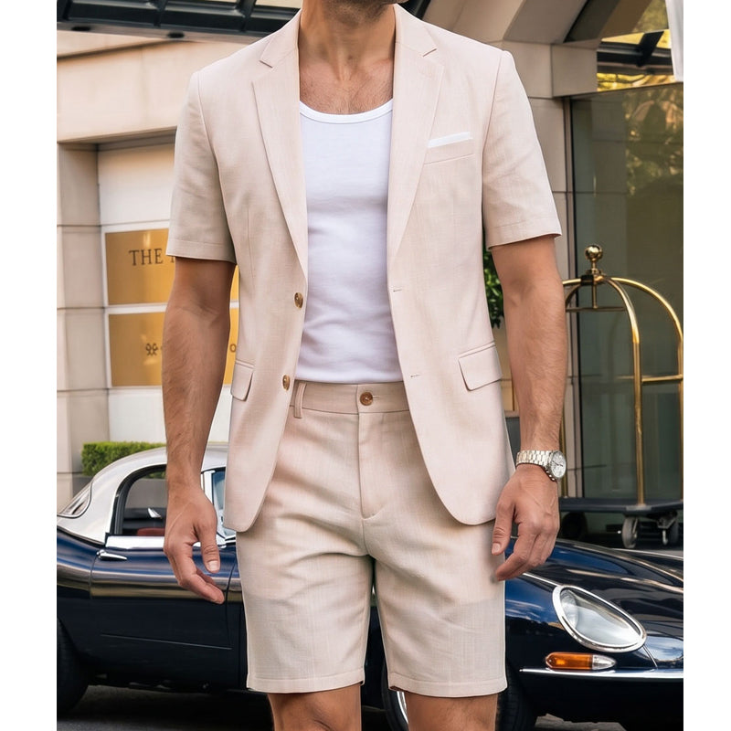 👔🩳 Kurzarm-Blazer-Shorts-Set – vielseitig und bequem🔥Kostenloser Versand🔥