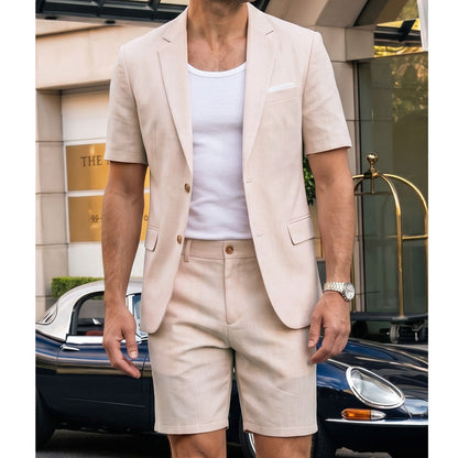 👔🩳 Kurzarm-Blazer-Shorts-Set – vielseitig und bequem🔥Kostenloser Versand🔥