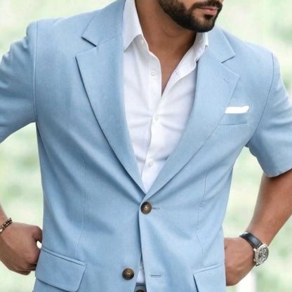 👔🩳 Kurzarm-Blazer-Shorts-Set – vielseitig und bequem🔥Kostenloser Versand🔥