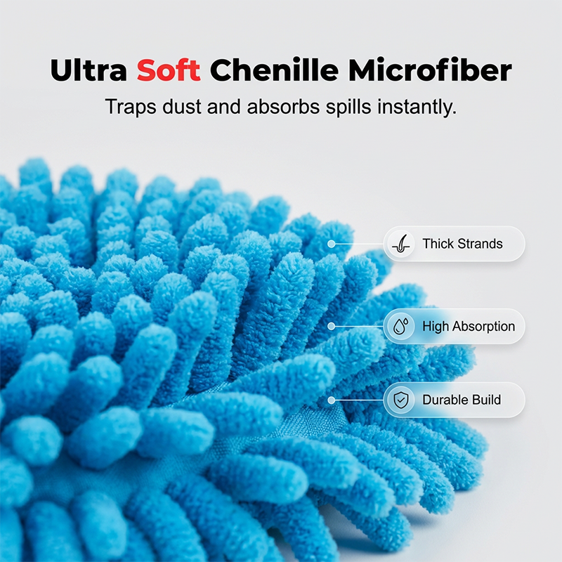 🧹 Ersatz-Mopkopf aus Chenille für Spinnmopp – hochwertiges Material, saugstark & langlebig – passend für die gängigsten Spinnmopp-Modelle