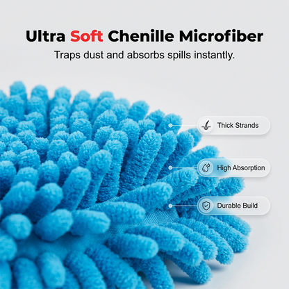 🧹 Ersatz-Mopkopf aus Chenille für Spinnmopp – hochwertiges Material, saugstark & langlebig – passend für die gängigsten Spinnmopp-Modelle