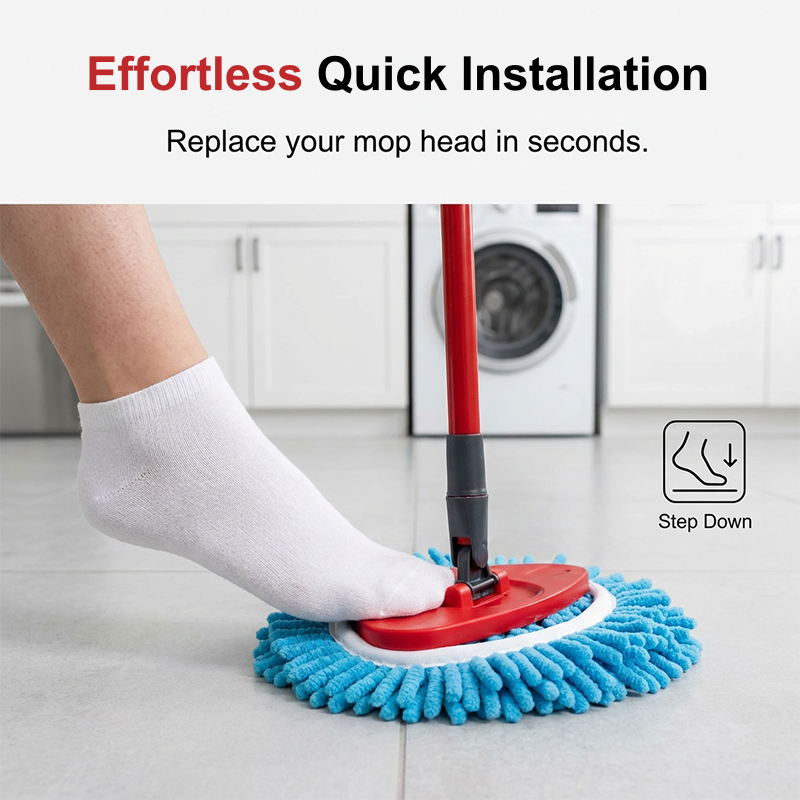 🧹 Ersatz-Mopkopf aus Chenille für Spinnmopp – hochwertiges Material, saugstark & langlebig – passend für die gängigsten Spinnmopp-Modelle