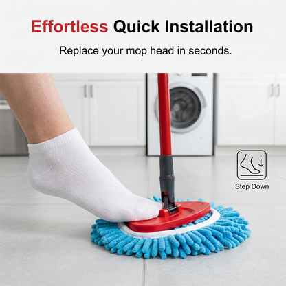 🧹 Ersatz-Mopkopf aus Chenille für Spinnmopp – hochwertiges Material, saugstark & langlebig – passend für die gängigsten Spinnmopp-Modelle