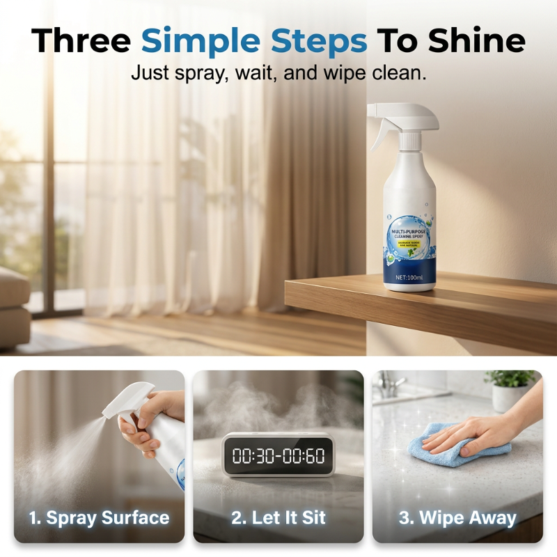 🧴 Fast Clean Multi Surface Spray – kraftvolle Reinigung für alle Oberflächen – entfernt Schmutz, Fett & Bakterien – rückstandsfrei & schnell trocknend – Buy 2 Get 1 Free!