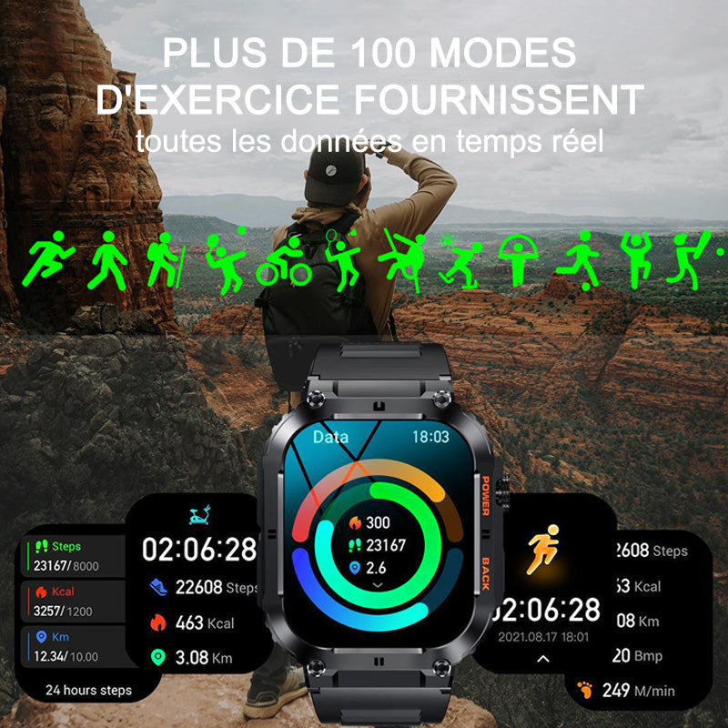 ⌚ Neue militärische Sport-Smartwatch – robust, vielseitig & leistungsstark – perfekt für Outdoor, Fitness & Alltag – mit GPS, Herzfrequenzmesser & wasserdichtem Design | Versandfrei