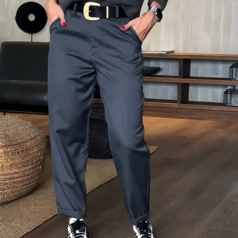 👖🔥 LETZTER TAG: 50% RABATT! Damen High-Waist Gerade Blazerhose – Lässig & vielseitig für Büro & Alltag 🖤✨