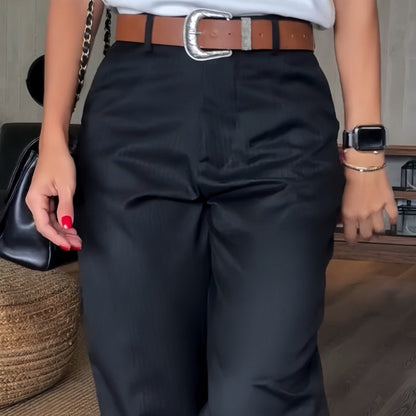 👖🔥 LETZTER TAG: 50% RABATT! Damen High-Waist Gerade Blazerhose – Lässig & vielseitig für Büro & Alltag 🖤✨