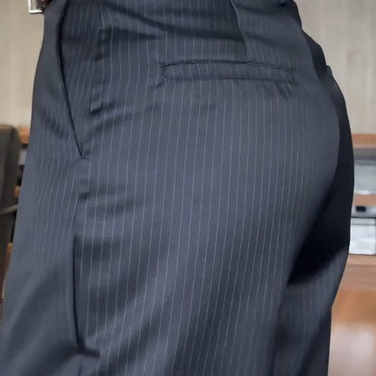 👖🔥 LETZTER TAG: 50% RABATT! Damen High-Waist Gerade Blazerhose – Lässig & vielseitig für Büro & Alltag 🖤✨
