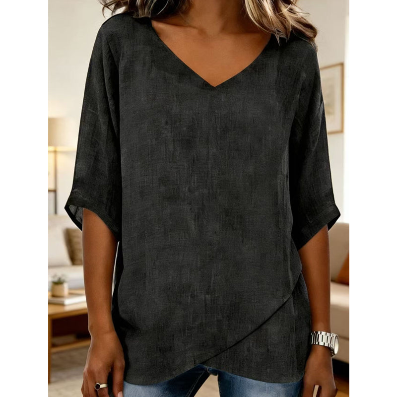 🔔 Letzte 100 Stück – solange der Vorrat reicht! 👚 Atmungsaktives Damen-Freizeittop mit V-Ausschnitt