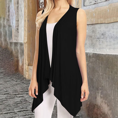 🚨 Eilmeldung: 50% endet heute Nacht! Lässige, ärmellose, drapierte Strickjacke für Damen