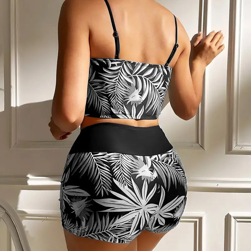 👙 Bedruckter zweiteiliger Badeanzug für Damen