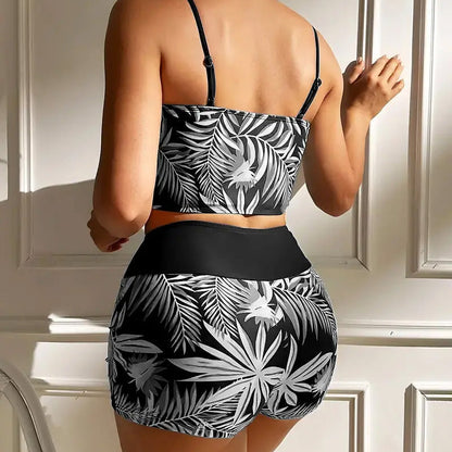 👙 Bedruckter zweiteiliger Badeanzug für Damen