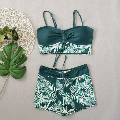 👙 Bedruckter zweiteiliger Badeanzug für Damen