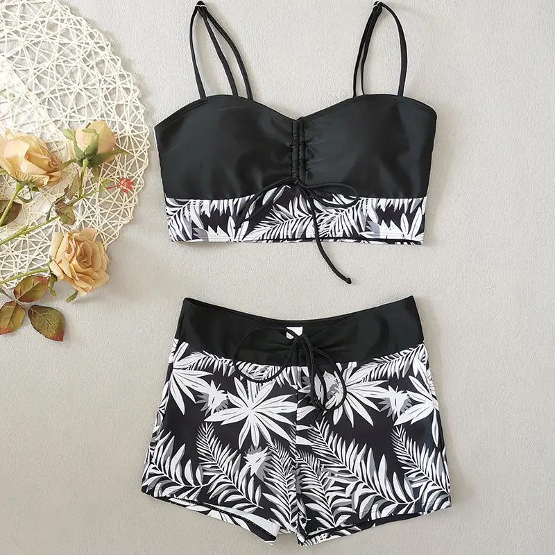 👙 Bedruckter zweiteiliger Badeanzug für Damen
