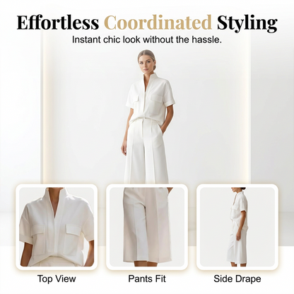 👗 50% RABATT! 🌸 Damen lockeres einfarbiges Zweiteiler-Set – Bequem, vielseitig & stylisch – Perfekt für Alltag, Reisen oder entspannte Stunden – lockerer Schnitt mit modernem Look ✨🌿