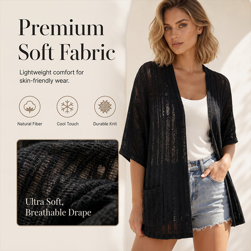 ⌛ Nur solange Vorrat reicht – danach regulärer Preis! 🔥Neuheiten & Sonderangebote – Leichte Sommer-Strickjacke für Damen