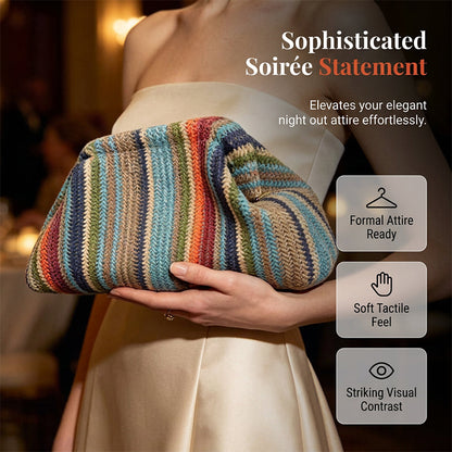 👜 Damen Clutch Bag mit gewebtem Streifenmuster – stilvoll, vielseitig & praktisch – perfekt für Abendveranstaltungen, Partys & besondere Anlässe – elegantes Accessoire für jeden Look