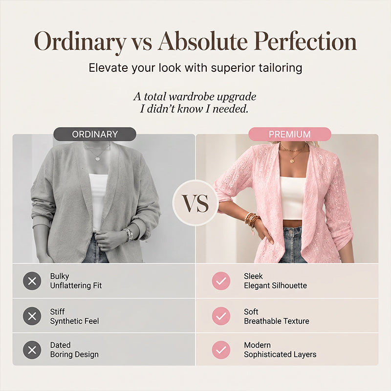 ✨Lässige, strukturierte Damen-Strickjacke mit offener Vorderseite – bequemer Layering-Look, weicher Stoff & vielseitig – perfekt für Alltag, Büro & Freizeit