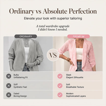 ✨Lässige, strukturierte Damen-Strickjacke mit offener Vorderseite – bequemer Layering-Look, weicher Stoff & vielseitig – perfekt für Alltag, Büro & Freizeit