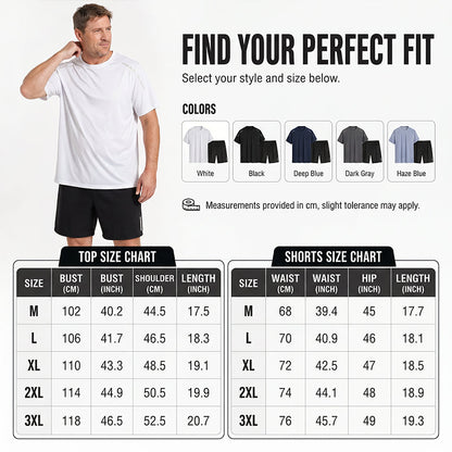 ☀️ Schnelltrocknendes T-Shirt- und Shorts-Set für Herren – atmungsaktiv, leicht & vielseitig – perfekt für Sport, Alltag & Freizeit – ideal für warme Tage & aktive Stunden