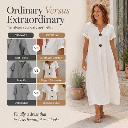 Women's Summer Casual V-Neck Dress