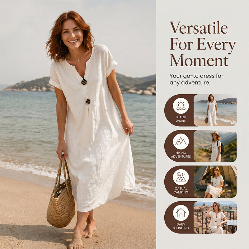 Women's Summer Casual V-Neck Dress