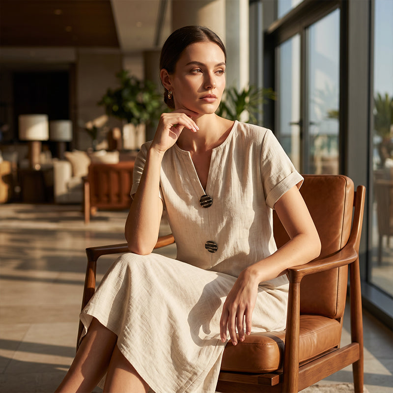 Women's Summer Casual V-Neck Dress
