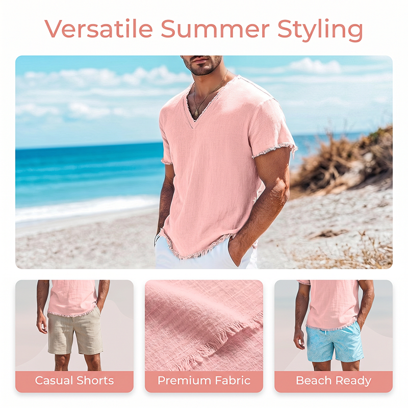 👕 Atmungsaktives Strandhemd – leicht, luftig & vielseitig – perfekt für warme Tage, Strand & Freizeit – ideal für den täglichen Gebrauch