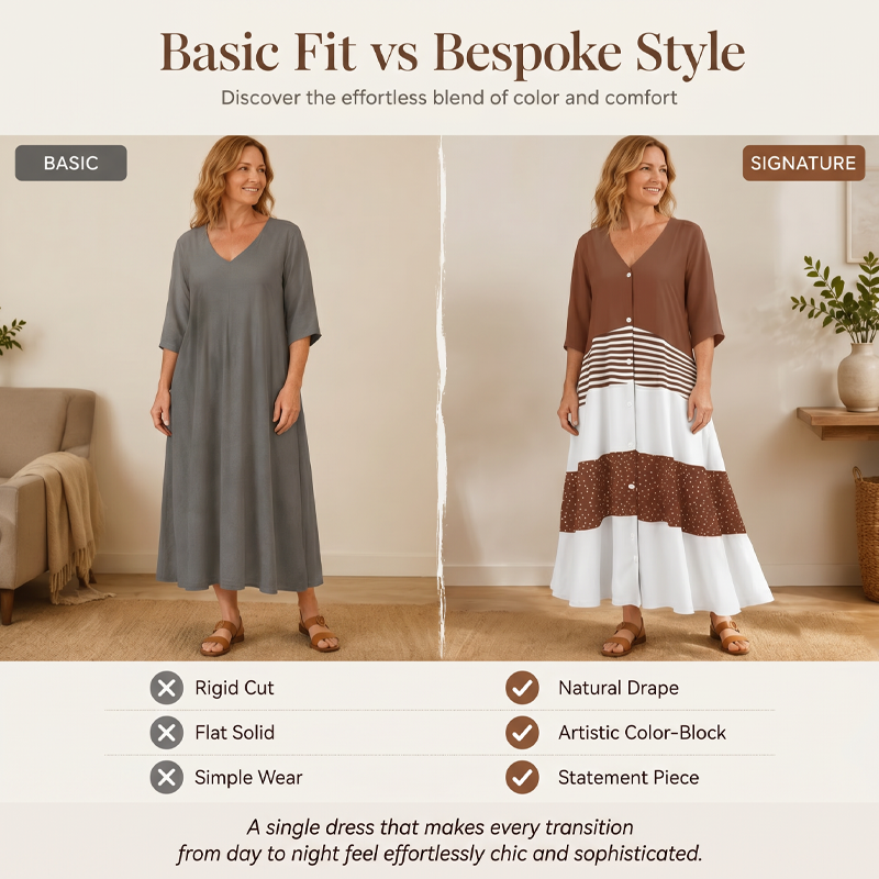 🔔 Letzte 100 Stück – solange der Vorrat reicht! Damen Sommer V-Ausschnitt-Knopfleisten-Maxikleid