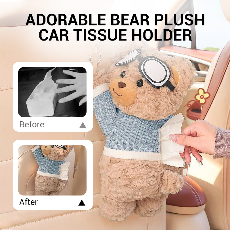 🧸 2026 HEISSER VERKAUF! 💞 Über 50.000 verkauft! Niedlicher Bären-Plüsch-Taschentuchhalter fürs Auto – weich, praktisch & dekorativ – perfekt für Armlehne, Sonnenblende & Kopfstütze – ideal für Auto, Büro & Zuhause