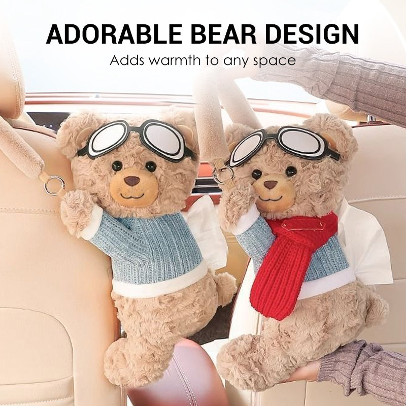 🧸 2026 HEISSER VERKAUF! 💞 Über 50.000 verkauft! Niedlicher Bären-Plüsch-Taschentuchhalter fürs Auto – weich, praktisch & dekorativ – perfekt für Armlehne, Sonnenblende & Kopfstütze – ideal für Auto, Büro & Zuhause