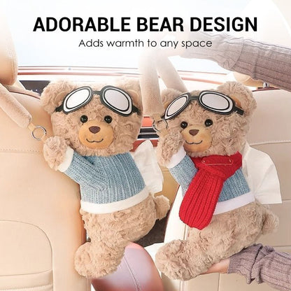 🧸 2026 HEISSER VERKAUF! 💞 Über 50.000 verkauft! Niedlicher Bären-Plüsch-Taschentuchhalter fürs Auto – weich, praktisch & dekorativ – perfekt für Armlehne, Sonnenblende & Kopfstütze – ideal für Auto, Büro & Zuhause
