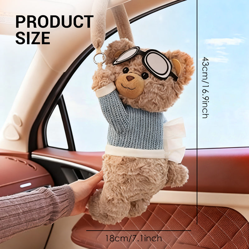 🧸 2026 HEISSER VERKAUF! 💞 Über 50.000 verkauft! Niedlicher Bären-Plüsch-Taschentuchhalter fürs Auto – weich, praktisch & dekorativ – perfekt für Armlehne, Sonnenblende & Kopfstütze – ideal für Auto, Büro & Zuhause